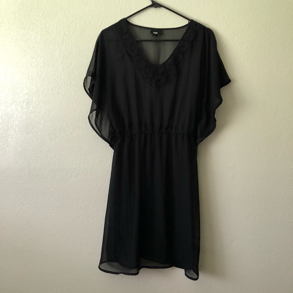 NWT sheer black dress